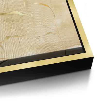 Minimalist Gold Grass Botanical - Canvas