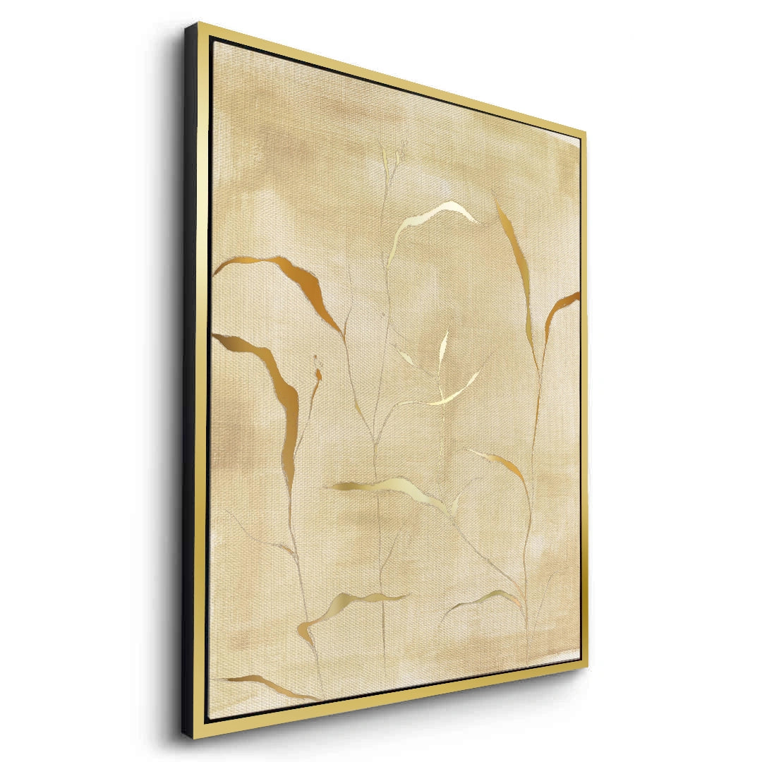 2Minimalist Gold Grass Botanical - Canvas