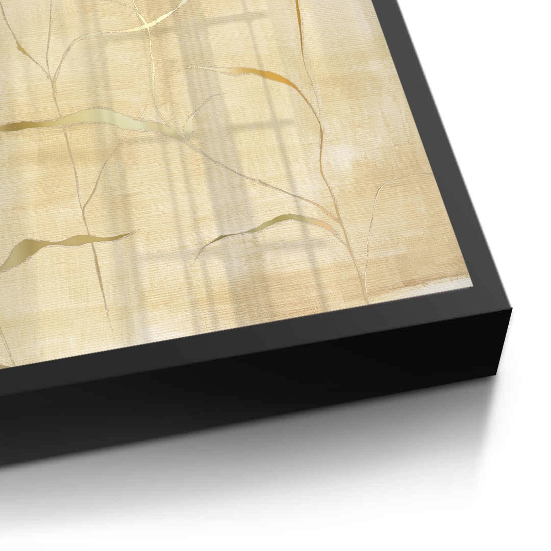 2Minimalist Gold Grass Botanical - Fine Art