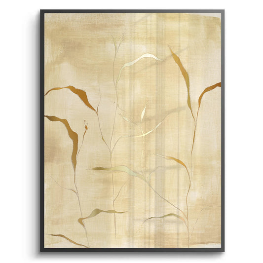 Minimalist Gold Grass Botanical - Fine Art