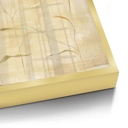 Minimalist Gold Grass Botanical - Fine Art