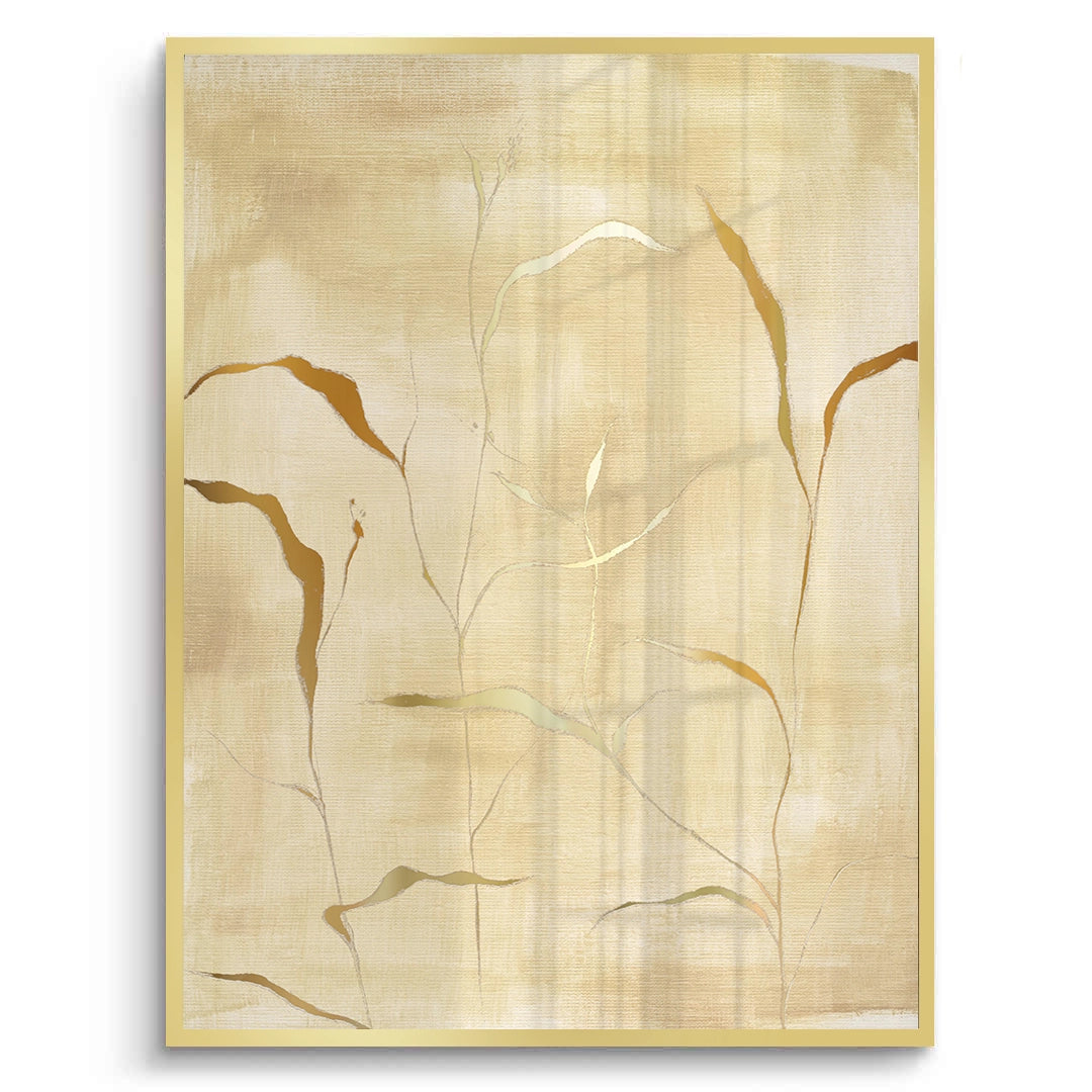 2Minimalist Gold Grass Botanical - Fine Art