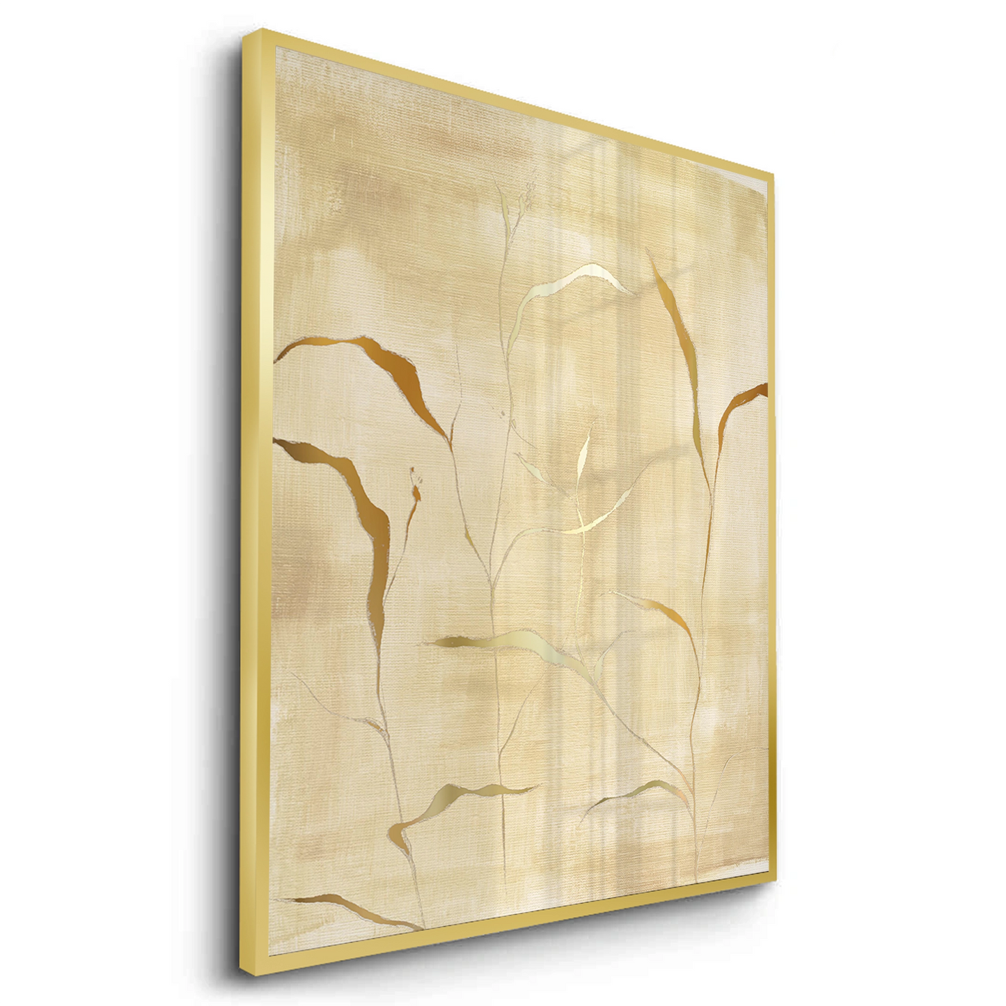 2Minimalist Gold Grass Botanical - Fine Art