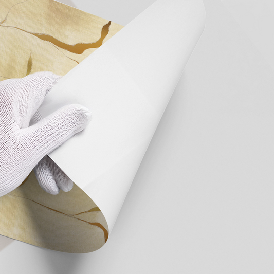 Minimalist Gold Grass Botanical - Poster