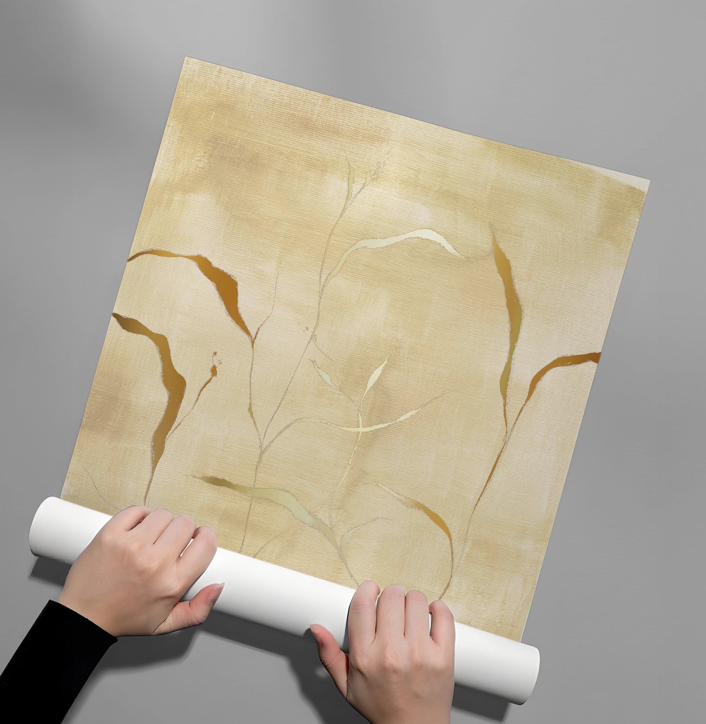2Minimalist Gold Grass Botanical - Poster