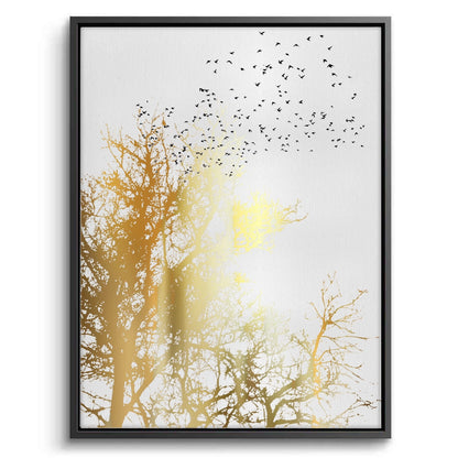 Minimalist Gold Tree - Canvas