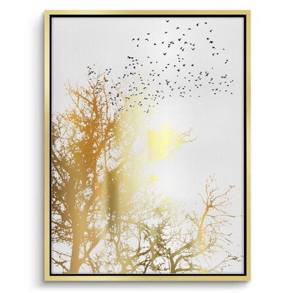 Minimalist Gold Tree - Canvas