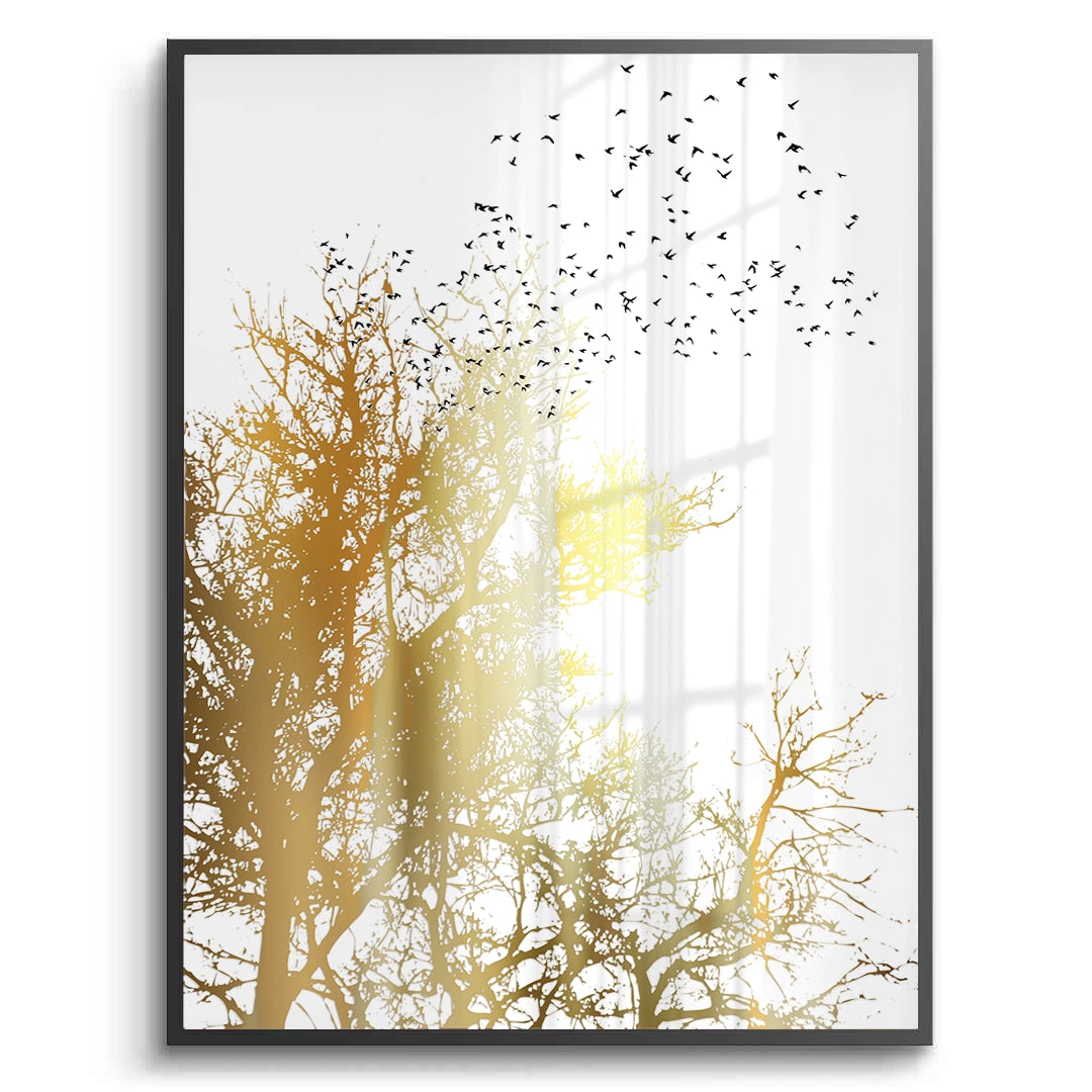 2Minimalist Gold Tree - Fine Art