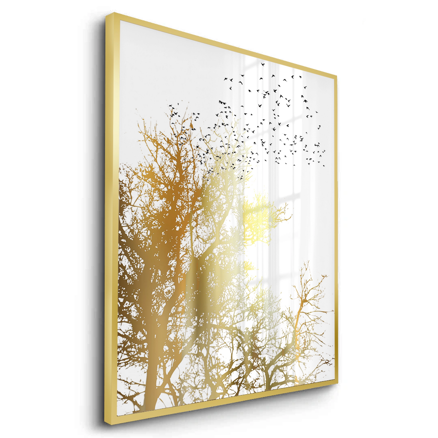 2Minimalist Gold Tree - Fine Art