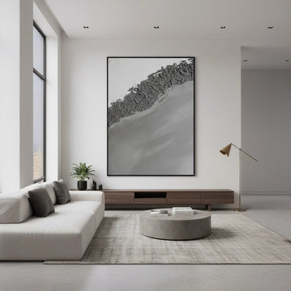 Minimalist Grayscale Plaster Painting #MGPL440