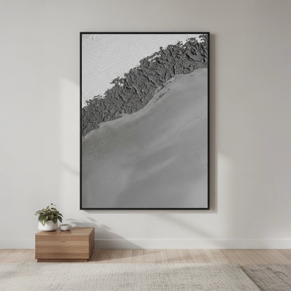 Minimalist Grayscale Plaster Painting #MGPL440