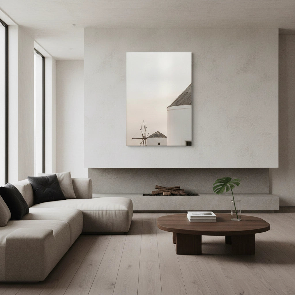 Minimalist Greek Island - Canvas