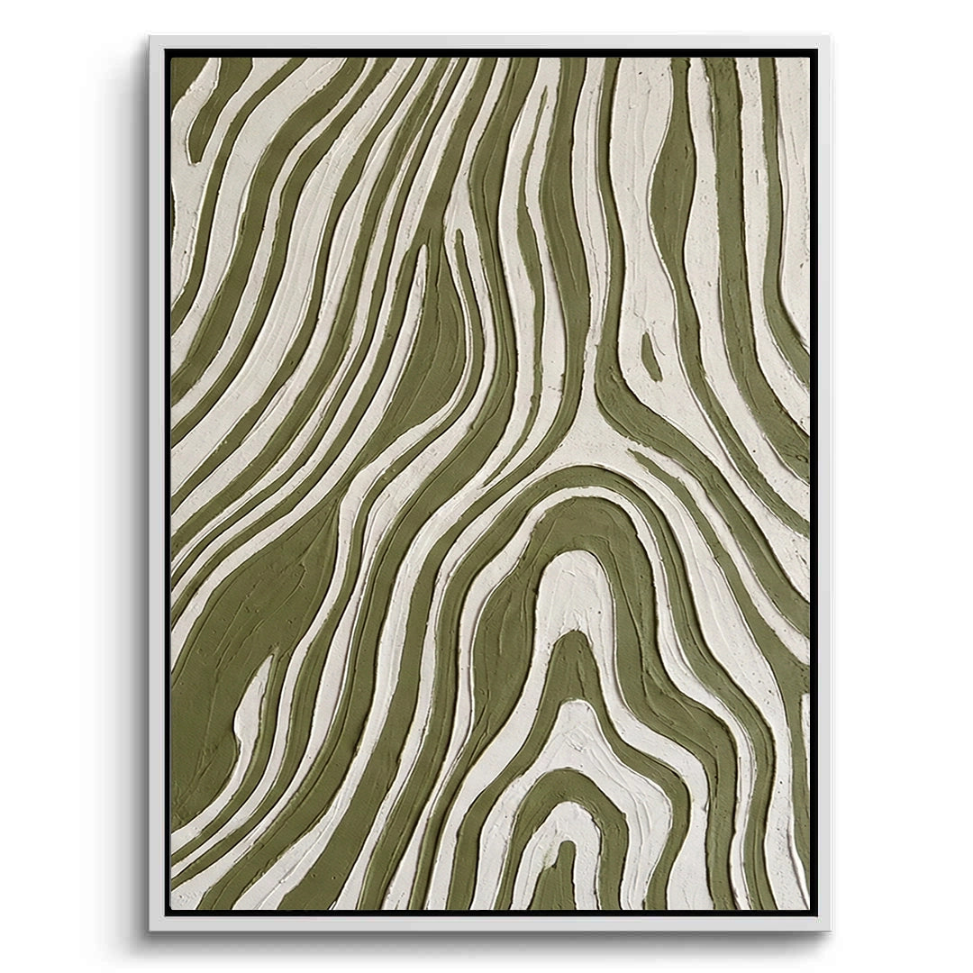 2Minimalist Green Stratum Painting #MGST440