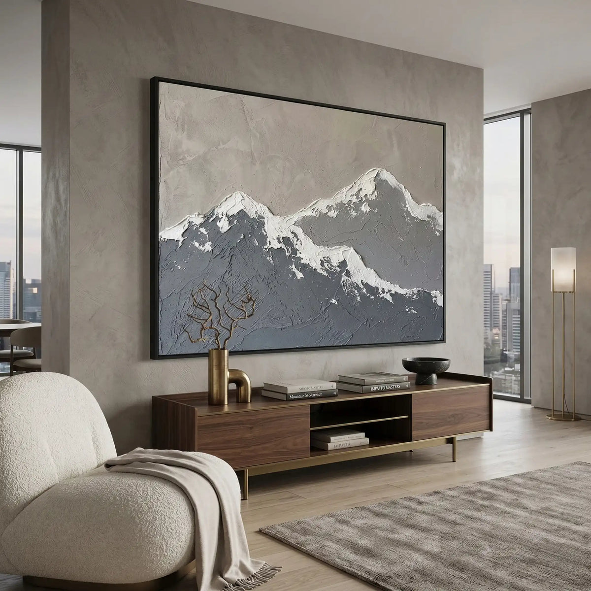 Minimalist Greige Mountains #MGM630