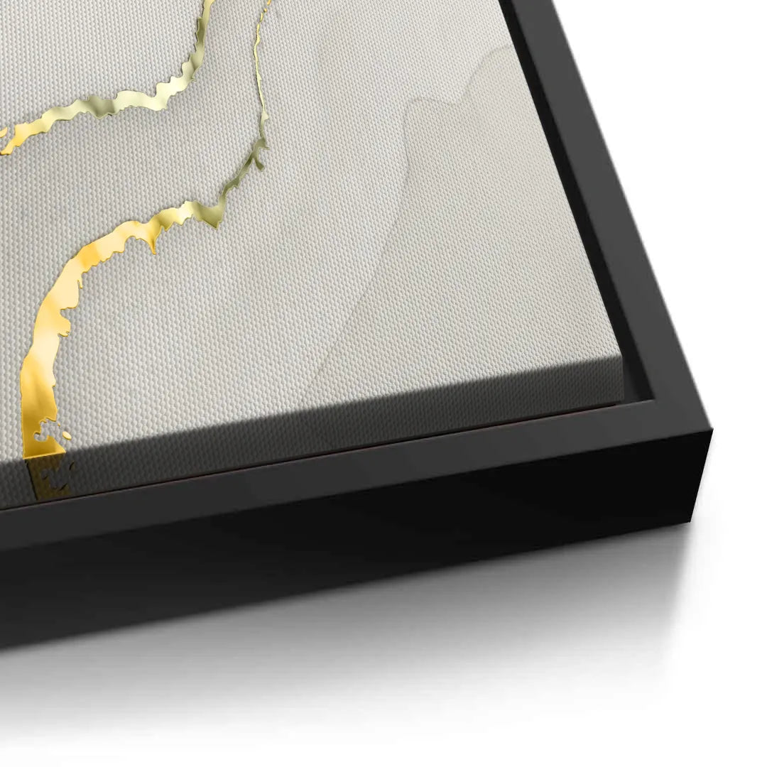 2Minimalist Grey and Gold Set of 2 - Canvas