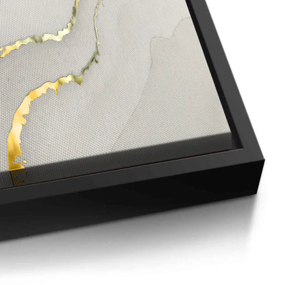 Minimalist Grey and Gold Set of 2 - Canvas