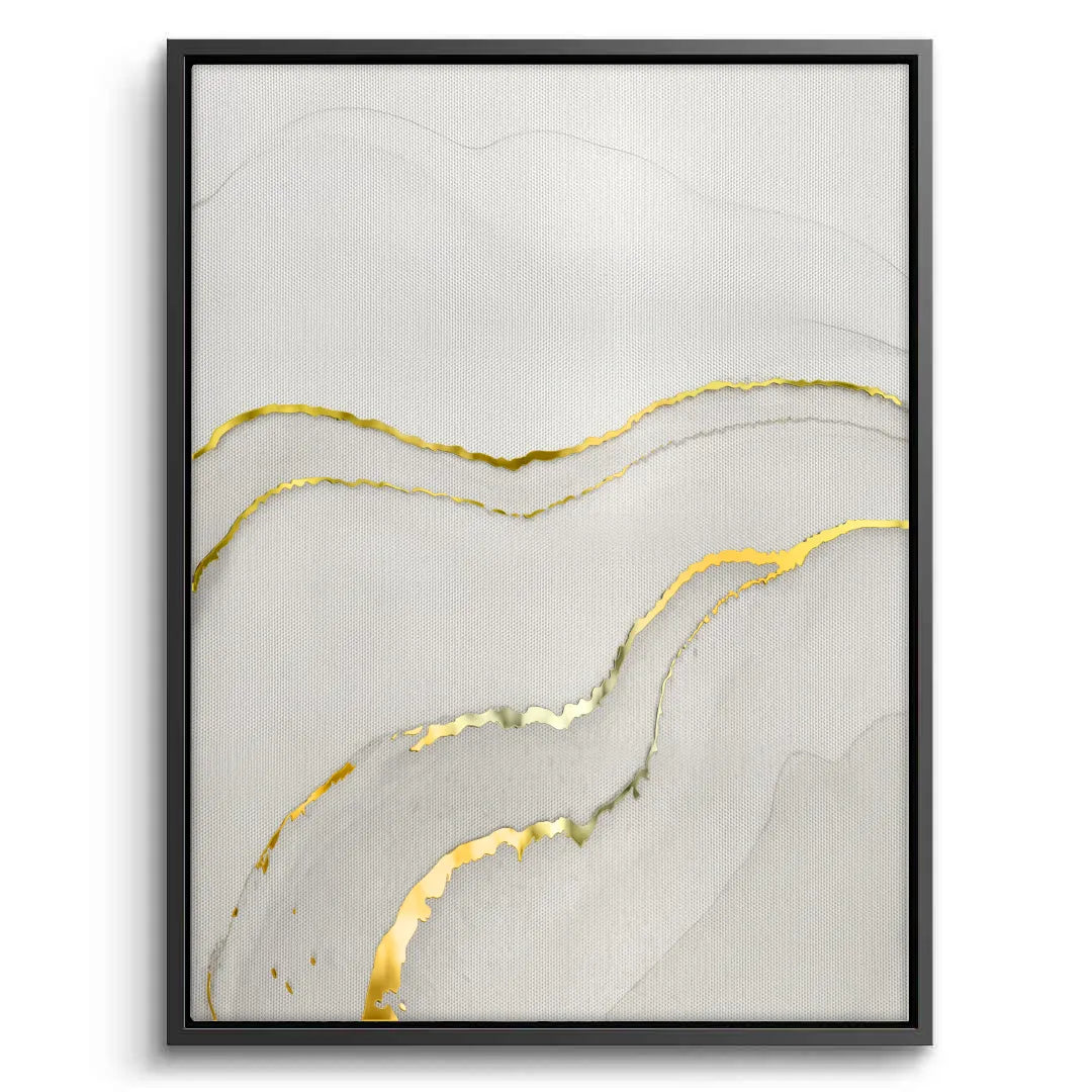 Minimalist Grey and Gold Set of 2 - Canvas - Jasmineart.ae