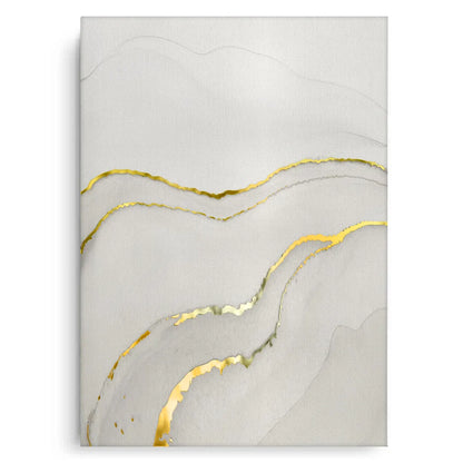 Minimalist Grey and Gold Set of 2 - Canvas
