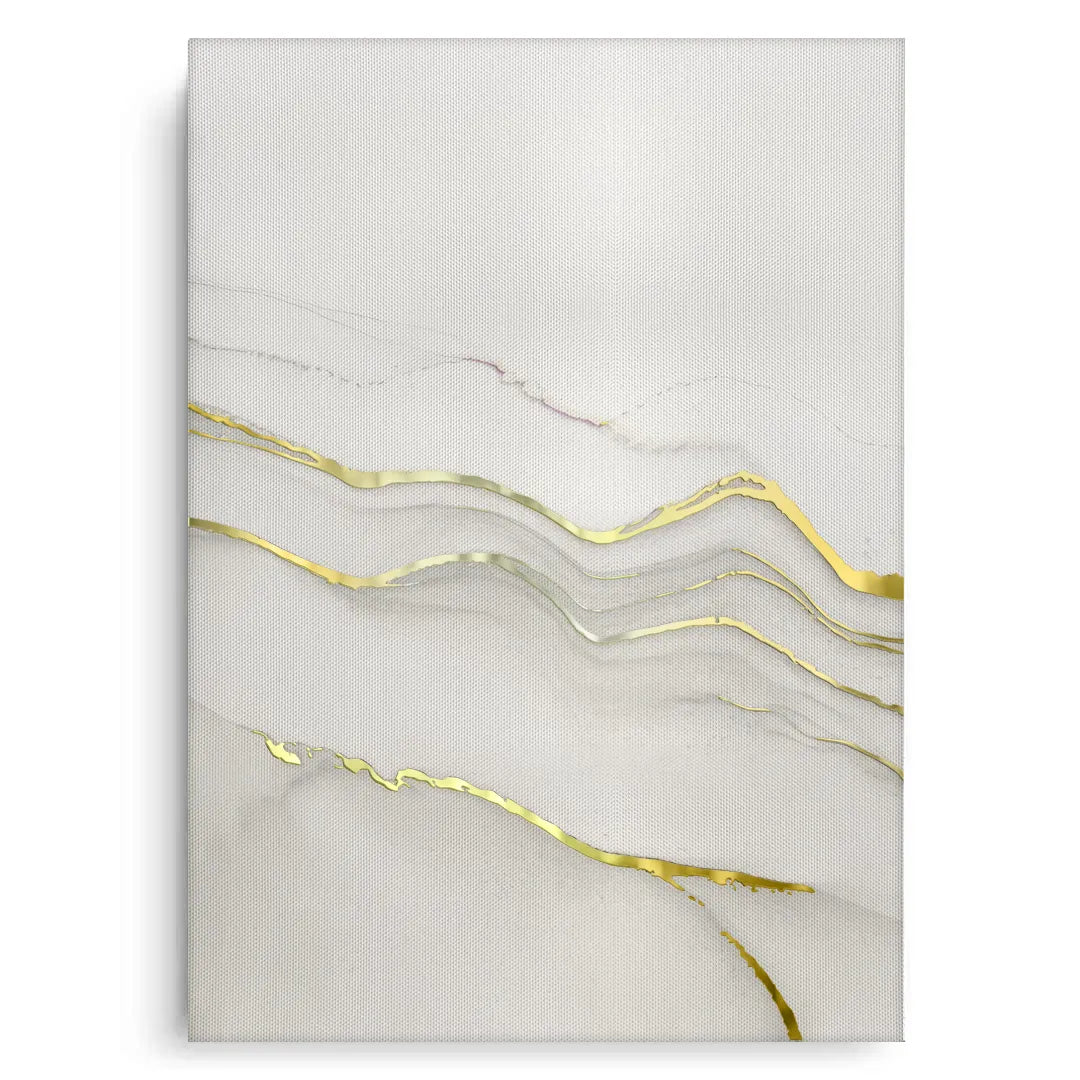 2Minimalist Grey and Gold Set of 2 - Canvas