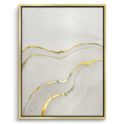 Minimalist Grey and Gold Set of 2 - Canvas