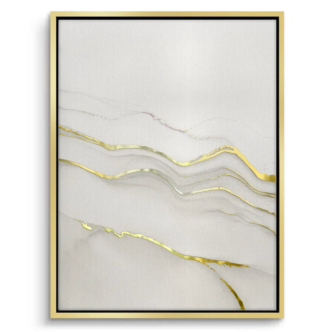 2Minimalist Grey and Gold Set of 2 - Canvas