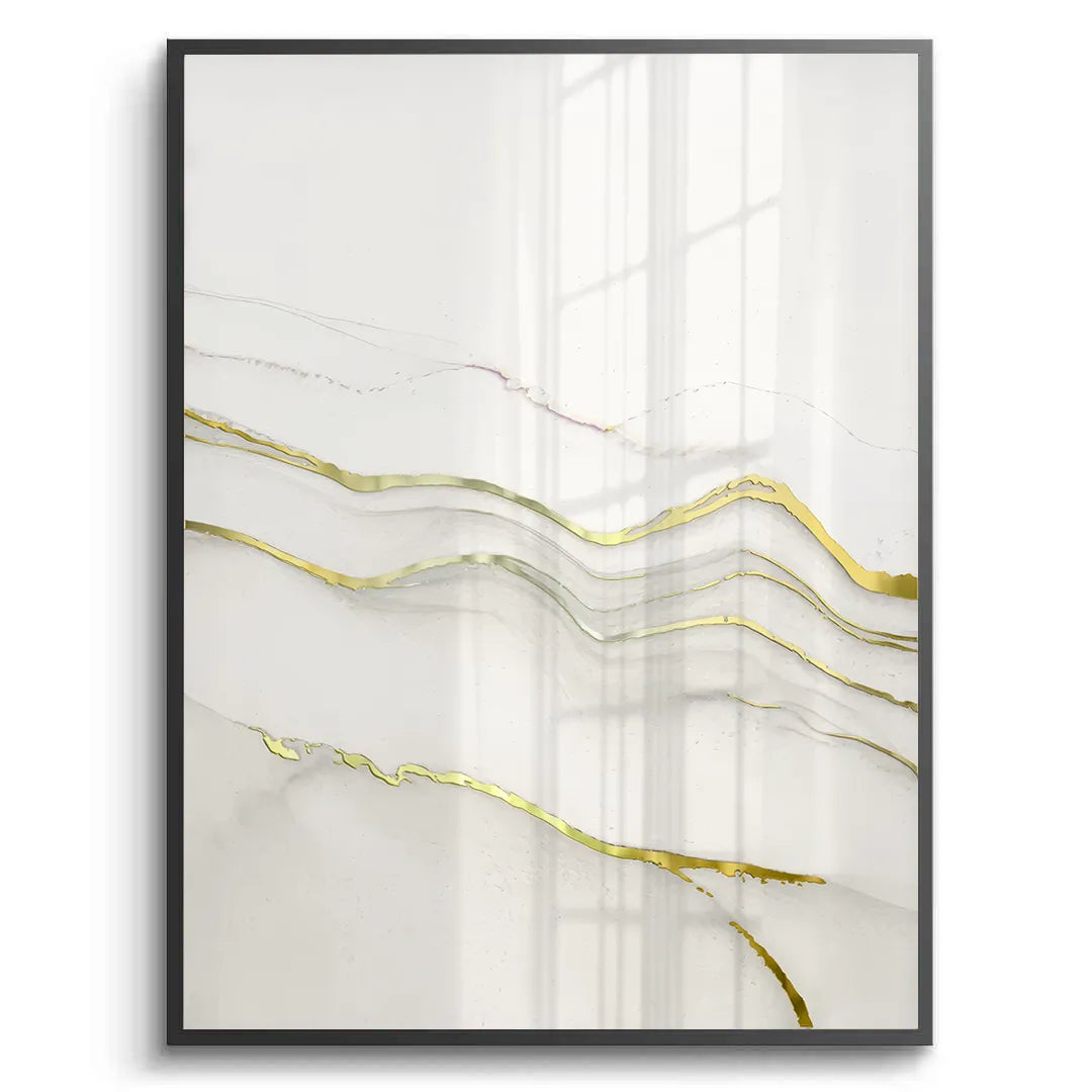 Minimalist Grey and Gold Set of 2 - Fine Art - Jasmineart.ae