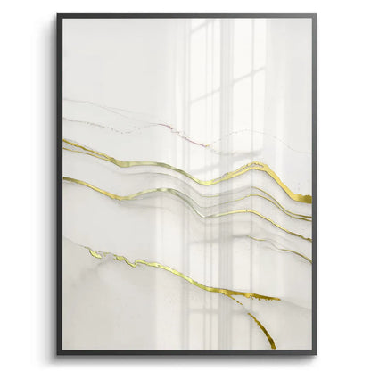Minimalist Grey and Gold Set of 2 - Fine Art
