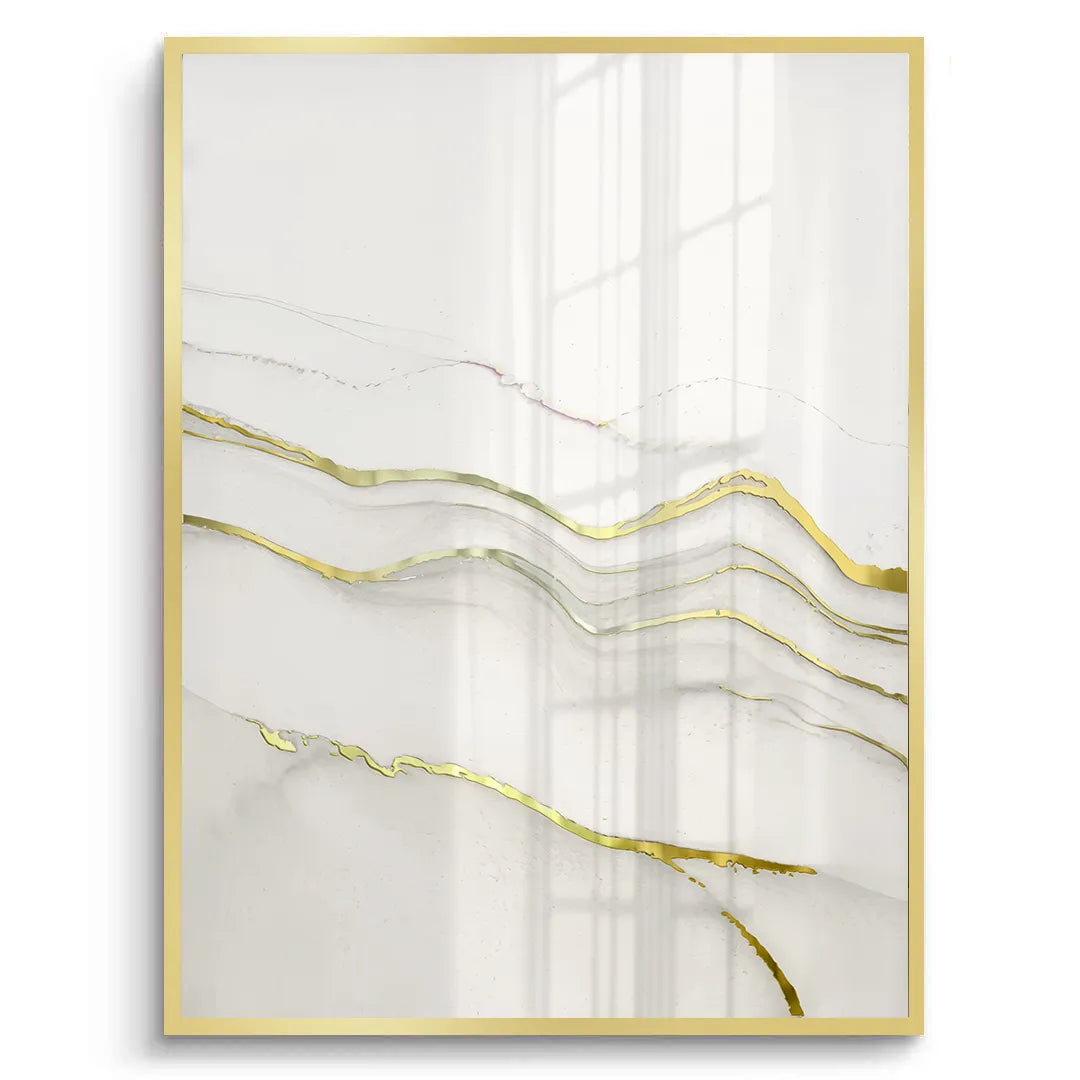 2Minimalist Grey and Gold Set of 2 - Fine Art