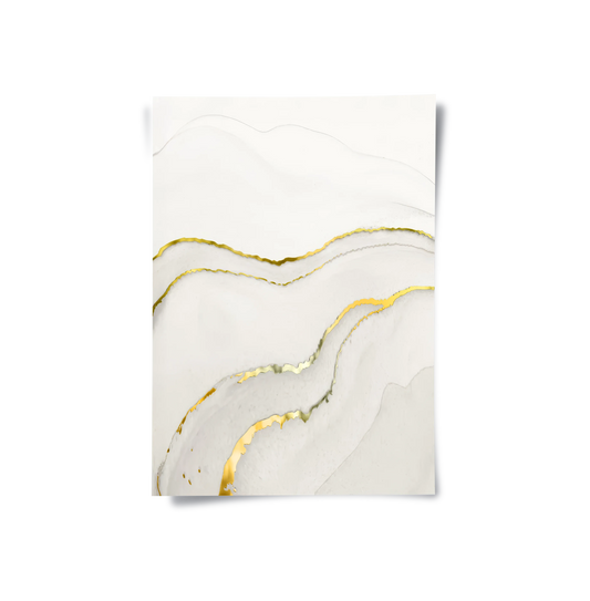 Minimalist Grey and Gold Set of 2 - Poster