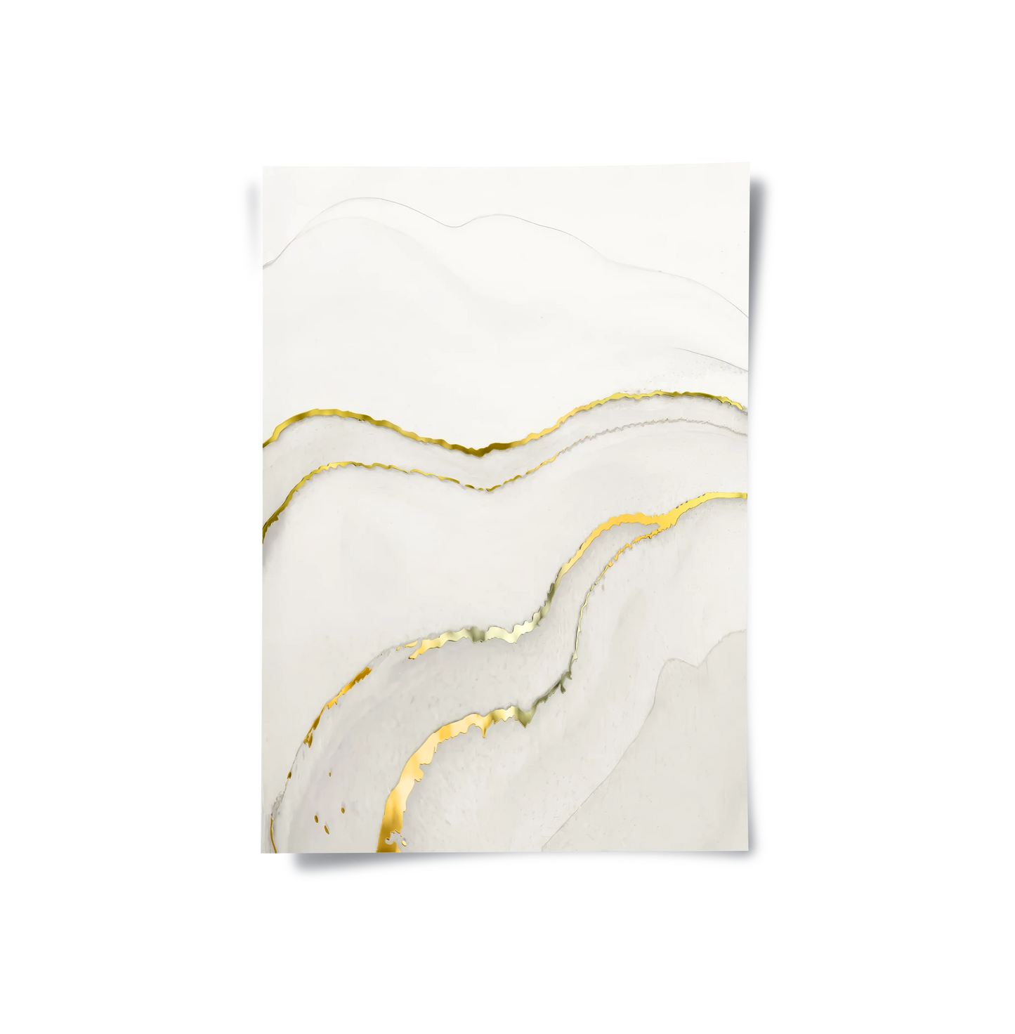 2Minimalist Grey and Gold Set of 2 - Poster