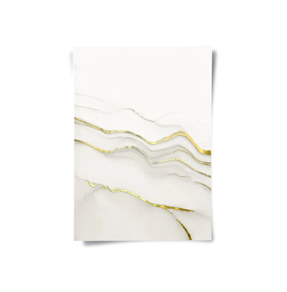 Minimalist Grey and Gold Set of 2 - Poster