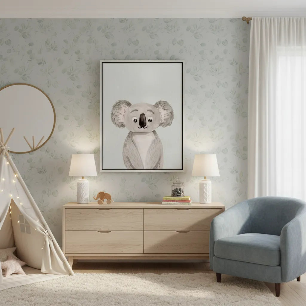 2Minimalist Koala Bear - Canvas