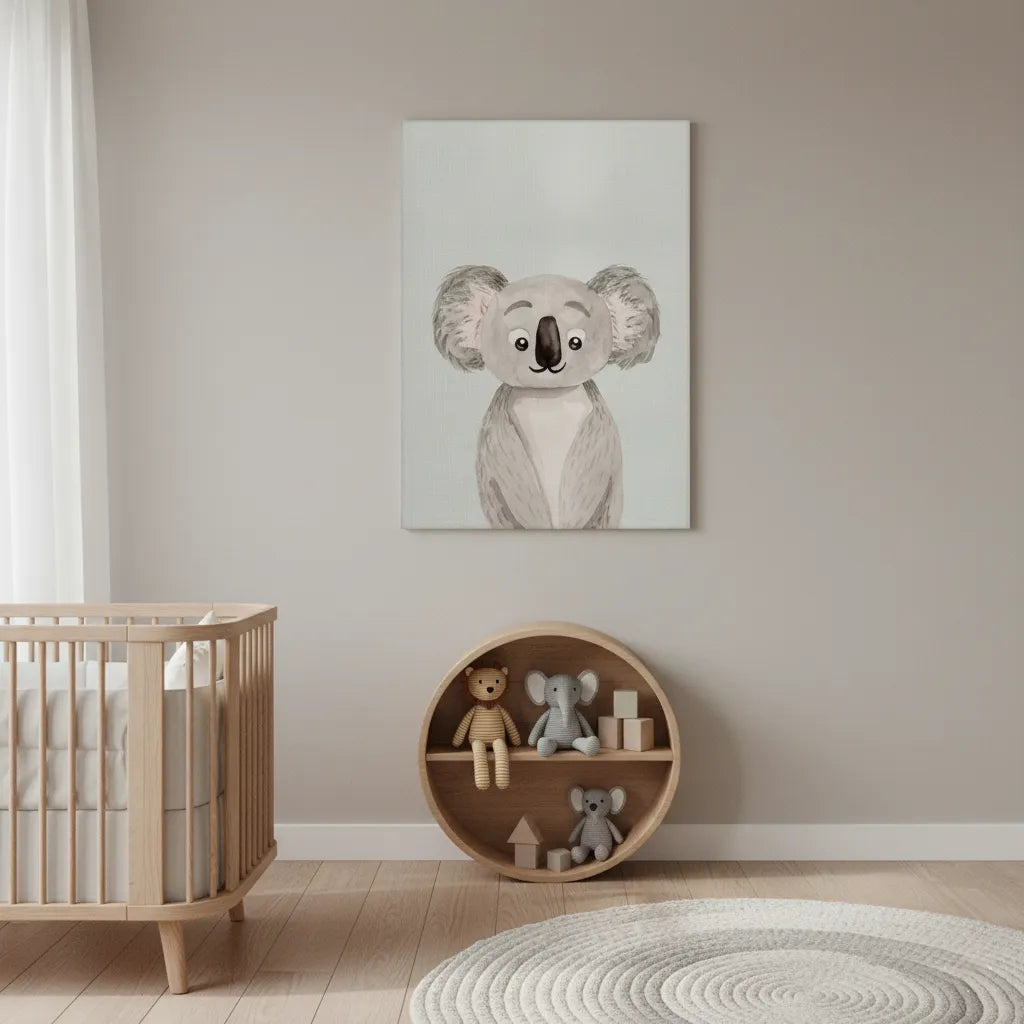 Minimalist Koala Bear - Canvas - Jasmineart.ae