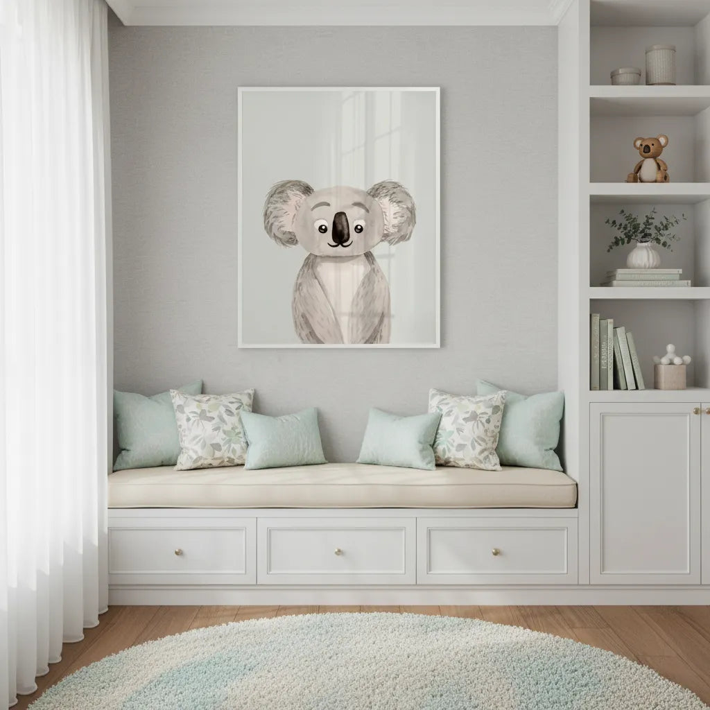 Minimalist Koala Bear- Fine Art - Jasmineart.ae
