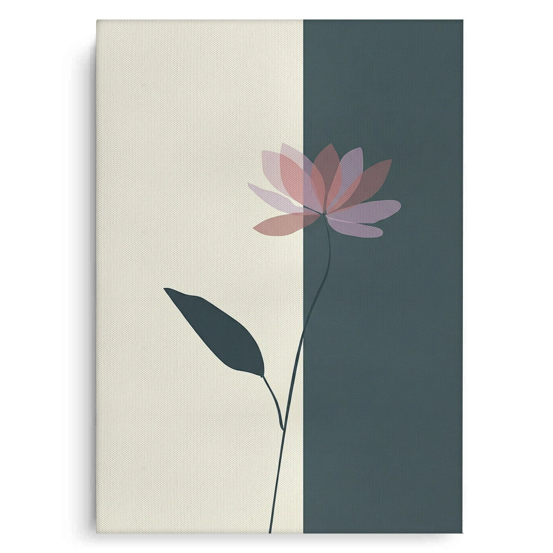 2Minimalist Lotus Flower - Canvas