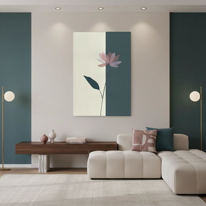 Minimalist Lotus Flower - Canvas