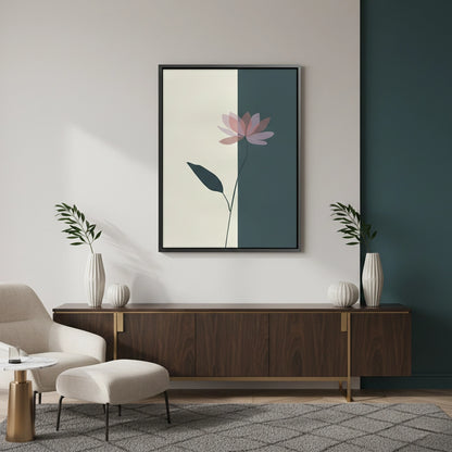 Minimalist Lotus Flower - Canvas