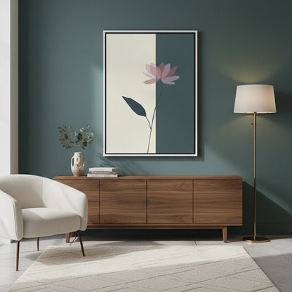 Minimalist Lotus Flower - Canvas