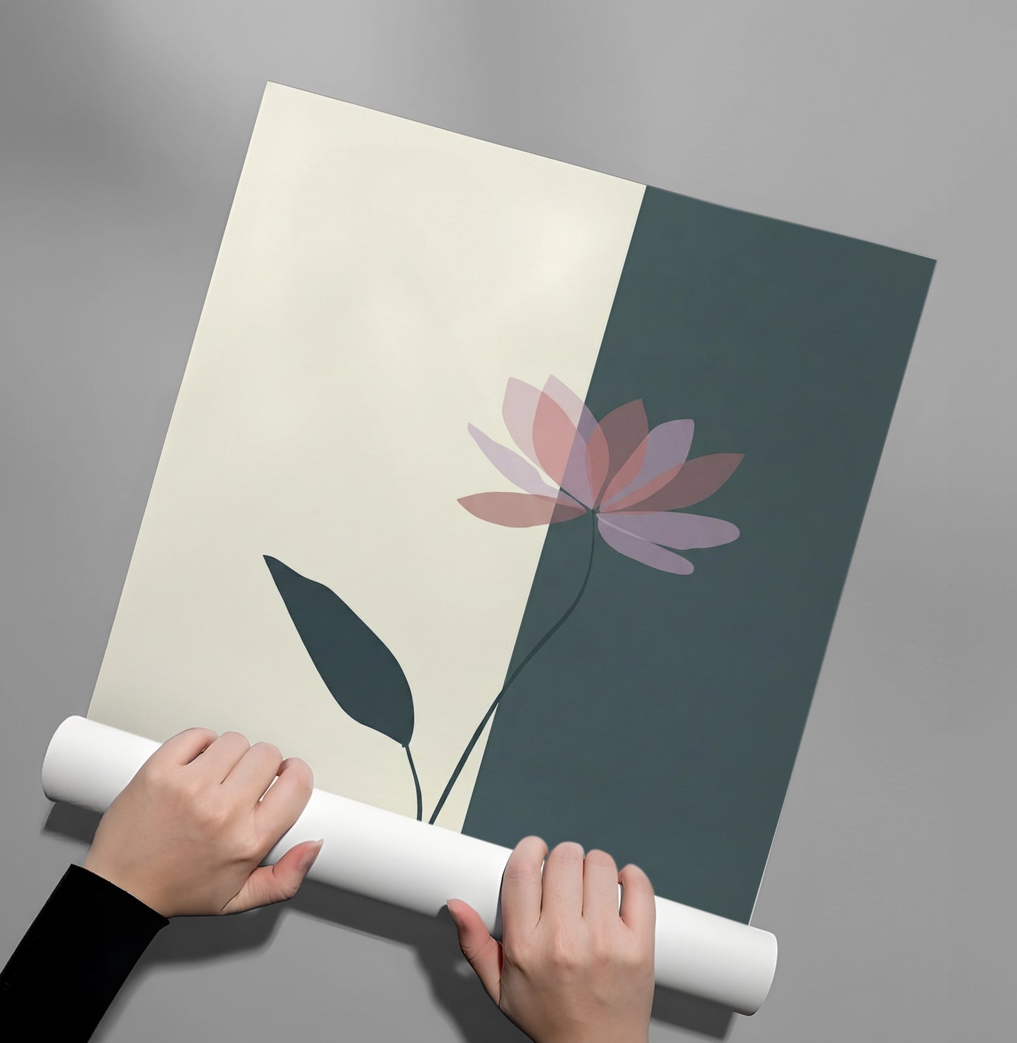 2Minimalist Lotus Flower - Poster
