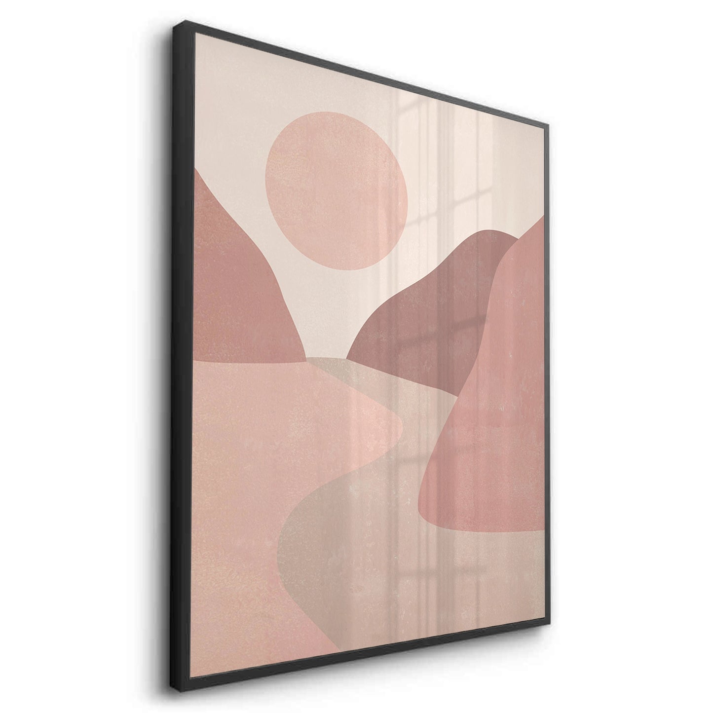 2Minimalist Mauve Sun and River - Fine Art