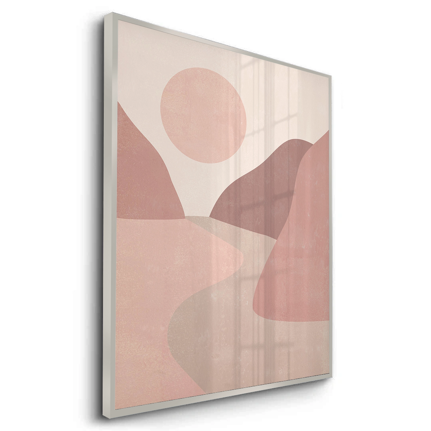 2Minimalist Mauve Sun and River - Fine Art