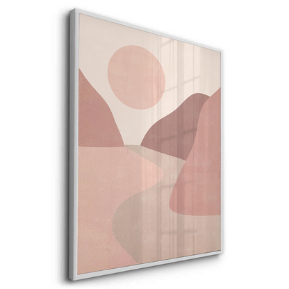 Minimalist Mauve Sun and River - Fine Art