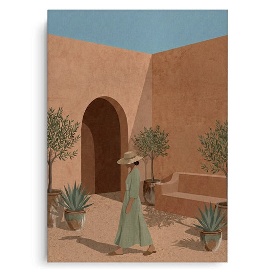 Minimalist Mediterranean Woman - Canvas