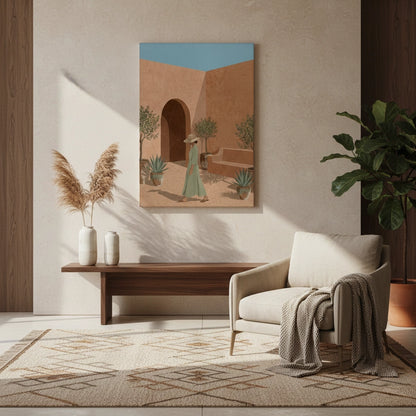 Minimalist Mediterranean Woman - Canvas