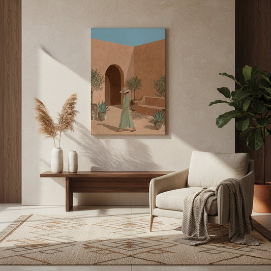 Minimalist Mediterranean Woman - Canvas