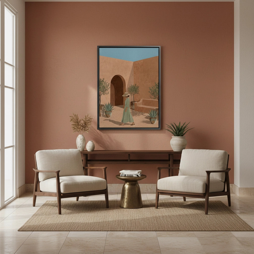 Minimalist Mediterranean Woman - Canvas