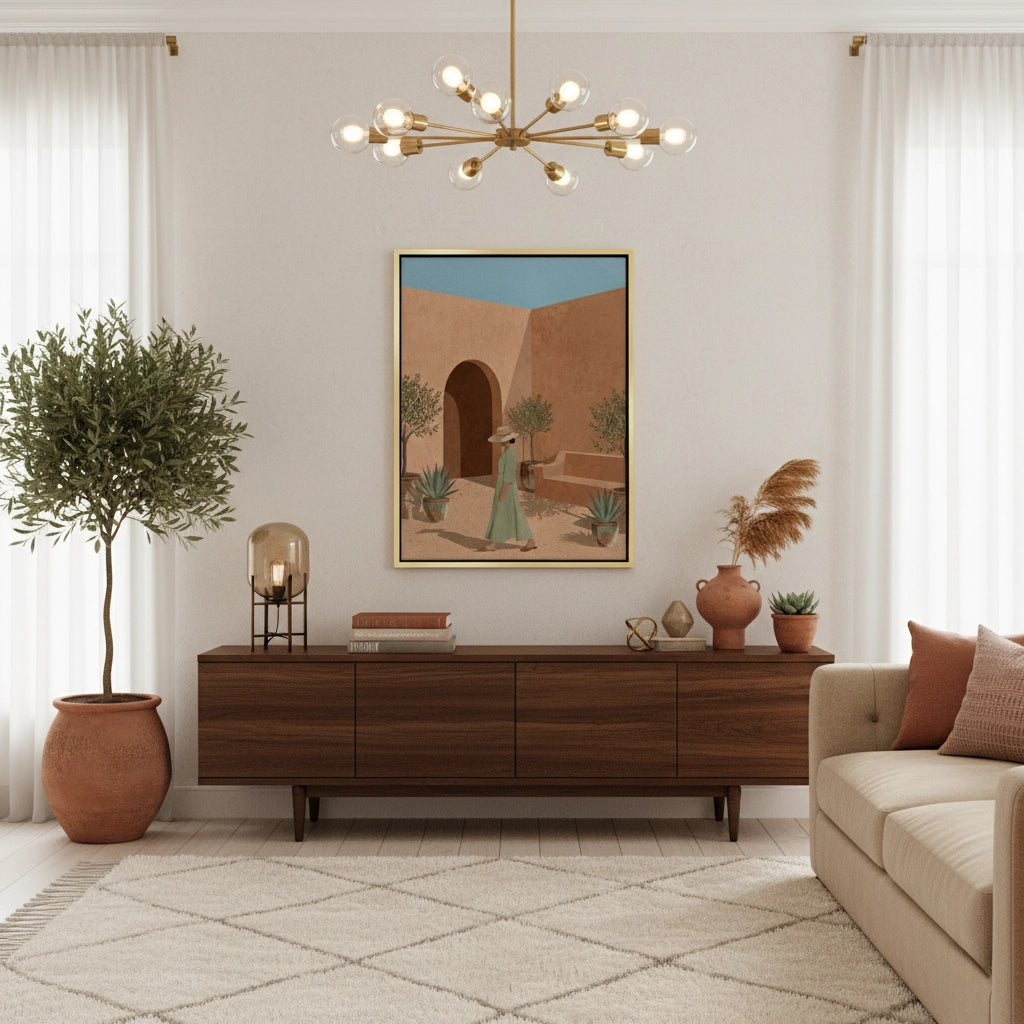 Minimalist Mediterranean Woman - Canvas