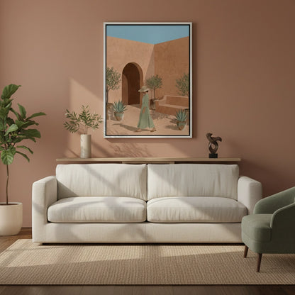 Minimalist Mediterranean Woman - Canvas