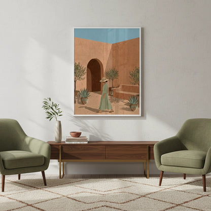Minimalist Mediterranean Woman - Fine Art