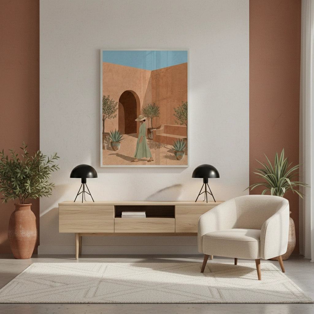 2Minimalist Mediterranean Woman - Fine Art